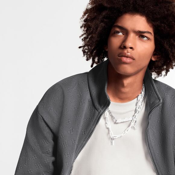 Louis Vuitton LVSE Monogram Zip Through Top Logo Grey Gris Track Jacket M Medium - Picture 11 of 16